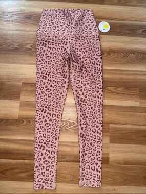 NWT High Waist Girls' Pink Leopard Print Leggings